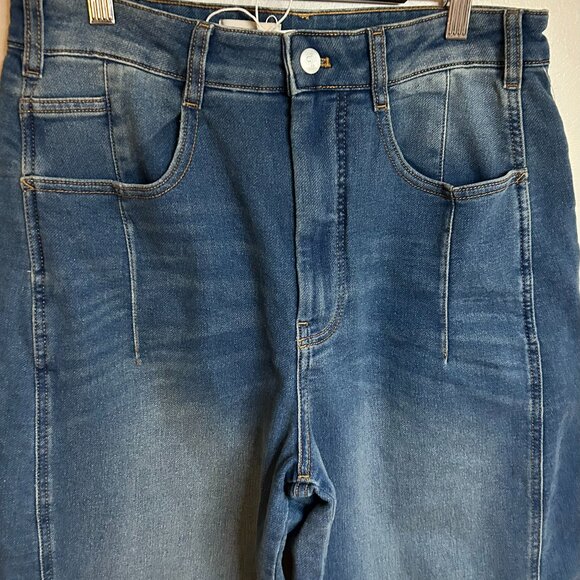 The Kenna Mid-Rise Heritage Barrel Jeans by Pilcro: Denim Vtg Blue Wash Sz 30 - Picture 4 of 12